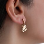 گوشواره آویز ترنج طلا - Image 2
